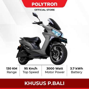 Polytron Fox R Electric Sepeda Motor Listrik - OTR BALI abu-abu