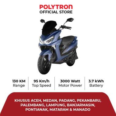 Polytron Fox R Electric Sepeda Motor Listrik - OTR Aceh, Medan, Padang, Pekanbaru, Palembang, Lampun
