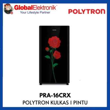 POLYTRON KULKAS 1 PINTU 160 LITER Belleza Tempered Glass PRA 16 DRX [SEMARANG]