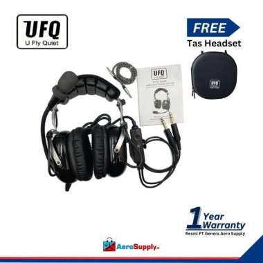 UFQ A28 ANR Aviation Headset Hitam