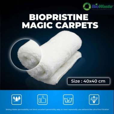 BioPristine Magic Carpet Media Filter Saringan Air akuarium dan Kolam ikan Bisa Cuci Ulang 40x40cm 1