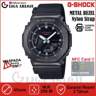 Casio G-Shock GM-2100CB-1ADR Jam Tangan Pria GSHOCK GM2100 GM-2100CB-1 CASIOAK METAL Canvas Nylon GM
