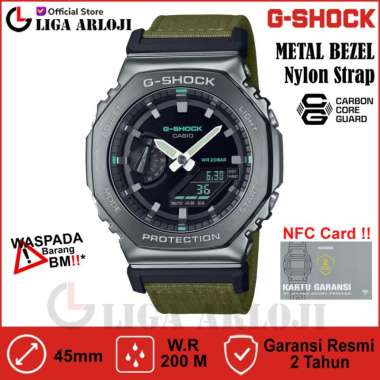 Casio G-Shock GM-2100CB-3ADR Jam Tangan Pria GSHOCK GM2100 GM-2100CB-3 CASIOAK METAL Canvas Nylon GM