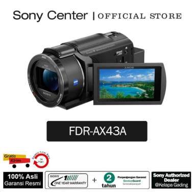Sony Center Jakarta - SONY FDR-AX43A / Handycam FDRAX43A 4K dgn sensor CMOS Exmor R / FDR AX43 Handy