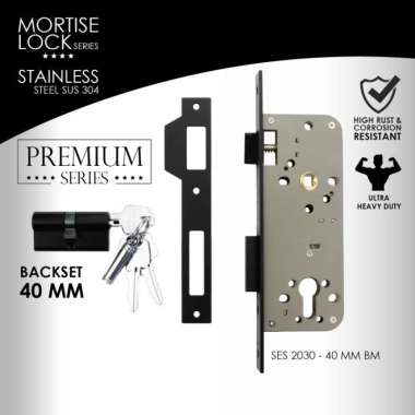 Body Kunci Pintu - Mortise Lock SES 2030-40MM BM SUS 304