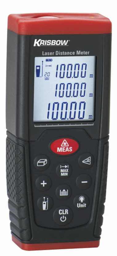 krisbow meteran laser digital compact 100 mtr