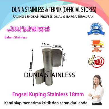 Engsel Kuping Stainless 18mm
