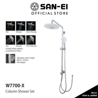 SAN-EI W7700-X Column Shower Set | Shower Column Dinding Set Ukuran