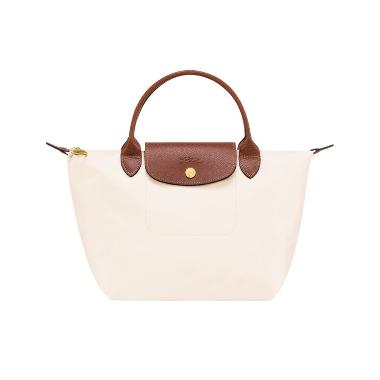 Longchamp Le Pliage Original Small Top Handle Bag Paper Beige Nude