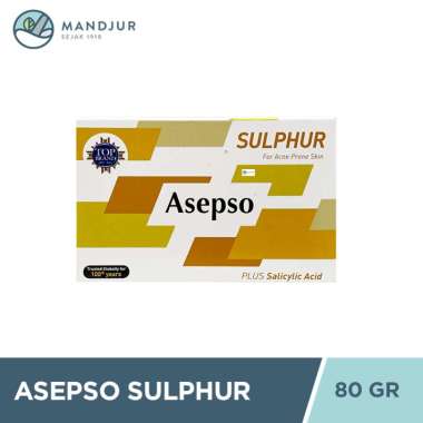Asepso Sulphur 80 Gram - Sabun Batang Antiseptik