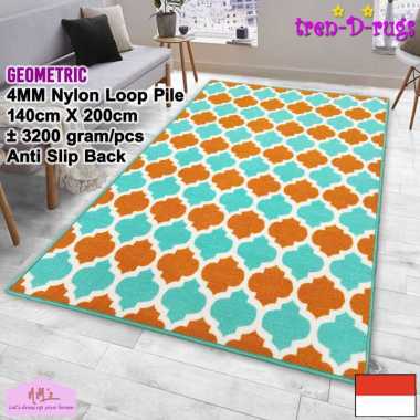 Tren-D-rugs Karpet geometric sweden scandinavian permadani bulu alas lantai kamar tidur ruang tamu a