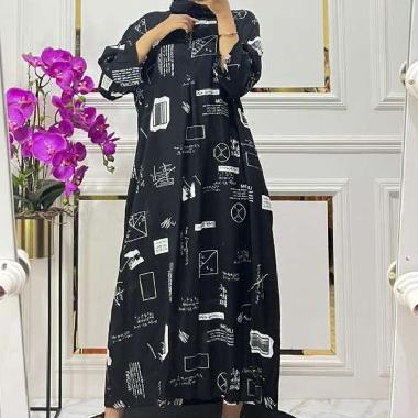 Daster Lengan 3/4 Daster Panjang Kekinian Bumil Busui Resleting Depan Rayon Adem Daster Payung Jumbo