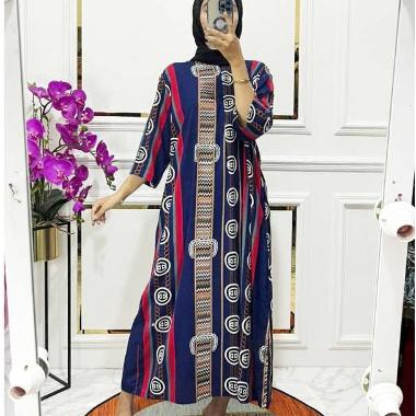 Daster Lengan 3/4 Daster Panjang Kekinian Bumil Busui Resleting Depan Rayon Adem Daster Payung Jumbo