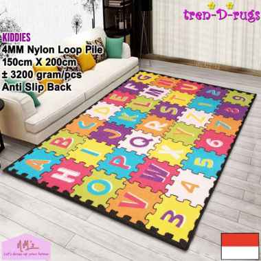 Tren-D-rugs Karpet anak anak rainbow kids kidz permadani bulu alas lantai kamar tidur ruang tamu hal
