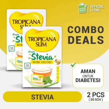 Promo Harga Tropicana Slim Sweetener Stevia 50 pcs - Blibli