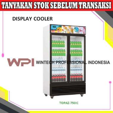RSA TOPAZ-750 Showcase 2 Pintu Display Cooler Lemari Kaca Pendingin Minuman Kapasitas 8 Rak - Kulkas