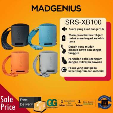 SONY Original SRS-XB100 Speaker Nirkabel Portabel / Speaker Bluetooth SRS XB100 , bergaransi resmi 1