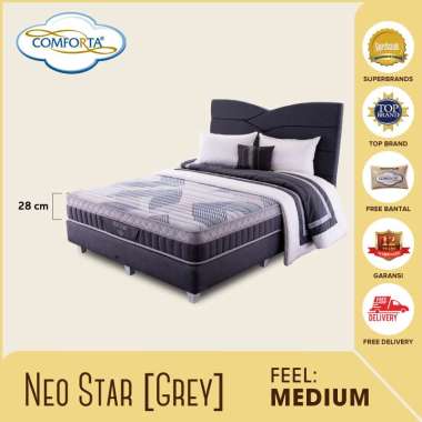 COMFORTA Kasur Springbed Neo Star Fullset 90 x 200 - Grey