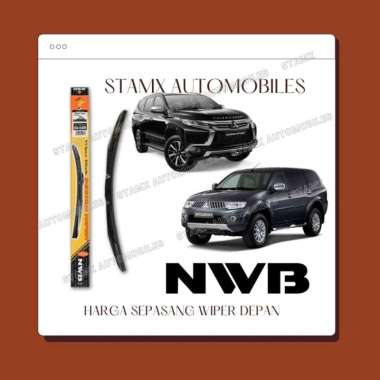 Wiper depan Pajero Sport uk. 22 & 18 ORIGINAL merk NWB Design HYBRID Japan