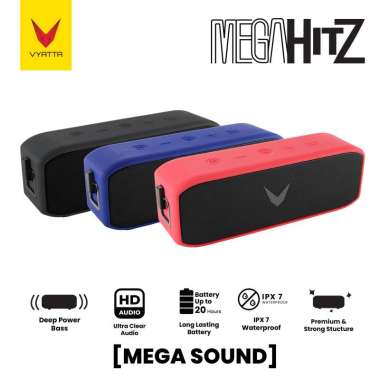 Vyatta Mega Hitz TWS Bluetooth Speaker 20W+2 Bass /Waterproof HD & 20 Hours MEGA HITZ