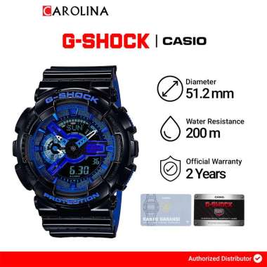 Casio G-Shock GA-110BWP-2AER Orologio Uomo, Digitale, 11 Mm, Colore Blu E Bianco, Chiusura Pieghevole