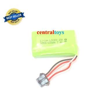 baterai li ion 14500 7.4v 600mAH soket SM plug 4P utk rc car JJRC Q116