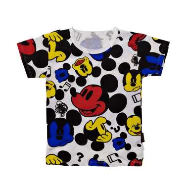 Kaos Anak Laki Laki Karakter Mickey Mouse XL Putih