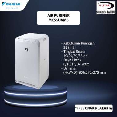 Air Purifier Daikin MC55UVM6-7 - Pembersih Udara HEPA Filter Elektrostatik