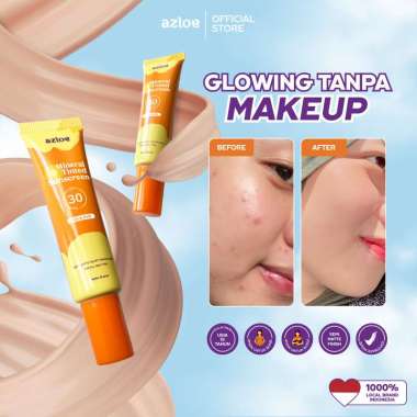 AZLOE Tinted sunscreen kulit berminyak berjerawat (Daily Sunscreen UV Protection) NORMAL SIZE