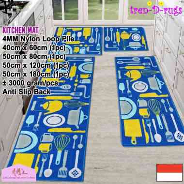 Tren-D-rugs Karpet keset kaki alas lantai dapur panjang koridor lorong runner kitchen mat bulu anti 