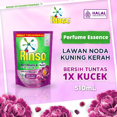 Rinso Molto Detergent Cair Deterjen Anti Noda Perfume Essence 510 mL