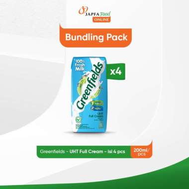 Promo Harga GREENFIELDS Fresh Milk Full Cream 200 ml - Blibli