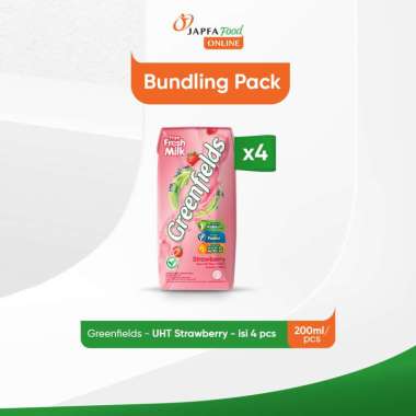 Promo Harga Greenfields Fresh Milk Strawberry 200 ml - Blibli