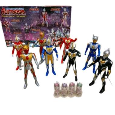 mainan robot utraman figur robot 8 pcs dan ultra capsule mainan robot ultraman orb geed zero hero