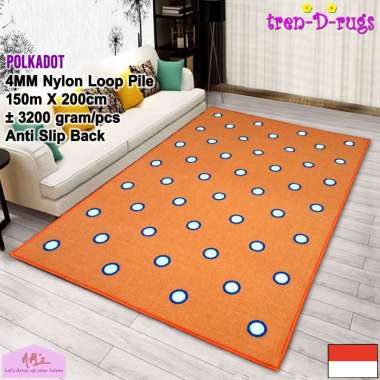 Tren-D-rugs Karpet polkadot permadani bulu alas lantai ruang tamu kamar tidur halus anti slip murah