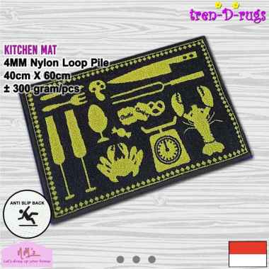 Tren-D-rugs - Keset kaki pintu depan lantai alas dapur kamar mandi tidur murah anti slip 40 cm x 60