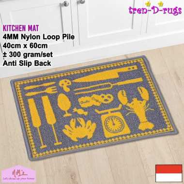 Tren-D-rugs - Keset kaki pintu depan lantai alas dapur kamar mandi tidur murah anti slip 40 cm x 60