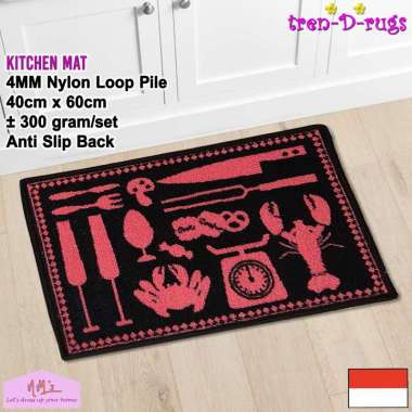 Tren-D-rugs - Keset kaki pintu depan lantai alas dapur kamar mandi tidur murah anti slip 40 cm x 60