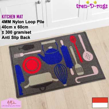 Tren-D-rugs - Keset kaki pintu depan lantai alas dapur kamar mandi tidur murah anti slip 40 cm x 60 