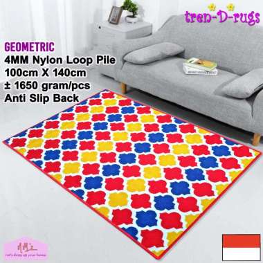 Tren-D-rugs Karpet geometric sweden scandinavian permadani bulu alas lantai kamar tidur ruang tamu a