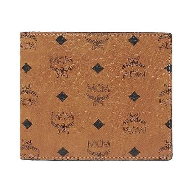 MCM Visetos Original Bi-Fold Wallet Cognac