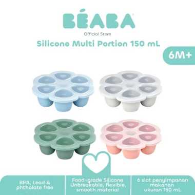 Beaba Silicone Multiportions 90ml & 150ml 150ml Blue