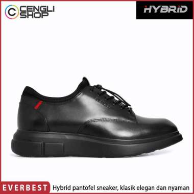 EM94 SEPATU PANTOFEL PRIA EVERBEST ORIGINAL FORMAL DERBY KULIT HITAM