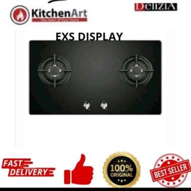 KOMPOR DELIZIA DHG 820 STTGB (BLACK GLASS) EKS DISPLAY 80 CM