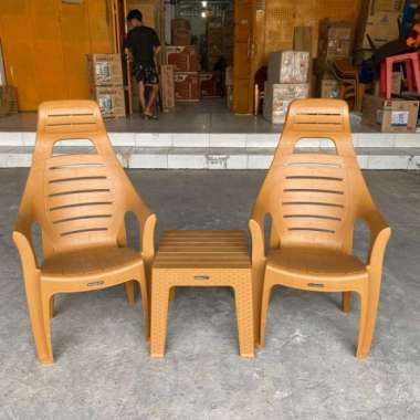 NAPOLLY - BIG PW 678 HR | Kursi Santai Sandaran KEPALA | Kursi Santai Plastik Napolly | Kursi Taman 