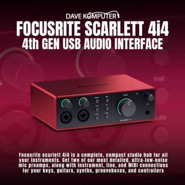 Focusrite Scarlett 4i4 4th Gen USB Audio Interface