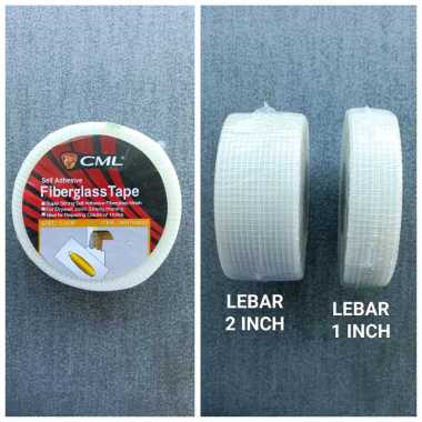 Lakban Kasa Gypsum GRC dengan Lem Fiberglass Tape Self Adhesive Lebar 1 inch