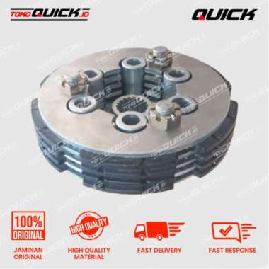 Set Kopling (Termasuk Kampas) Traktor Quick Truck QT-14, M1000 Alfa, Combine Harvester QH-11 - Clutc