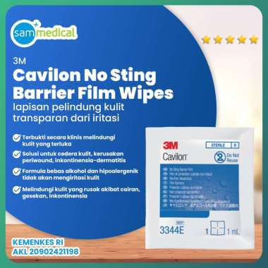 3M CAVILON FILM 1ml WIPE 3344 / Pencegah Luka Diabetes Decubitus Colostomy / Perawatan Ruam Popok / 