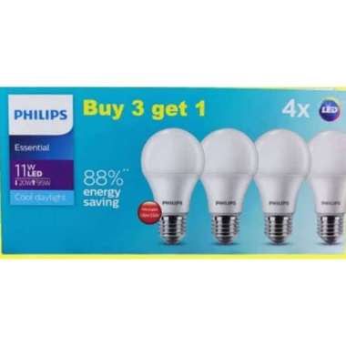 Paket philips essential Led Bulb Lamp 5 / 7 / 9 / 11 watt lampu 5w / 7w / 9w / 11w Murah Pilihan Eko